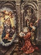 GOSSAERT, Jan (Mabuse) St Luke Painting the Madonna sdg oil painting